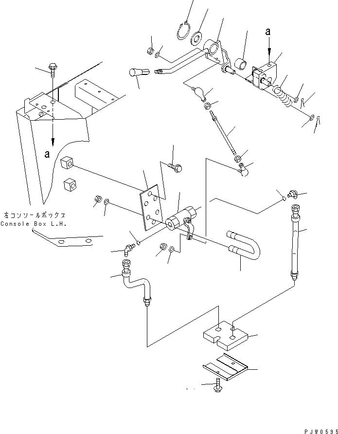 Wheel Loaders Komatsu / WA700-3 S/N 50001-UP (KA Spec.)(wa700-4c) / FLOOR (LOCK LEVER) (WITH ADVANCED JOY STICK STEERING)(#51001-51074)(241240 : K4010-23A1)