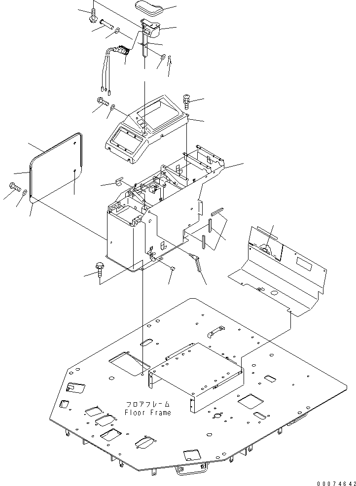 Wheel Loaders Komatsu / WA700-3 S/N 50001-UP (KA Spec.)(wa700-4c) / FLOOR (R.H. CONSOLE BOX)(#51075-)(241150 : K4010-19D0)