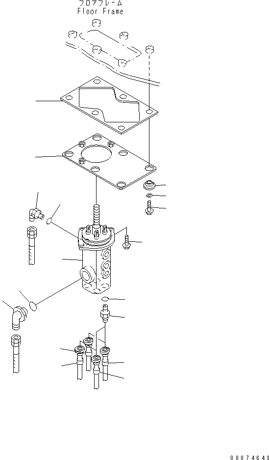 Wheel Loaders Komatsu / WA700-3 S/N 50001-UP (KA Spec.)(wa700-4c) / FLOOR (P.P.C. VALVE LINE)(#51075-)(241170 : K4010-20D0)