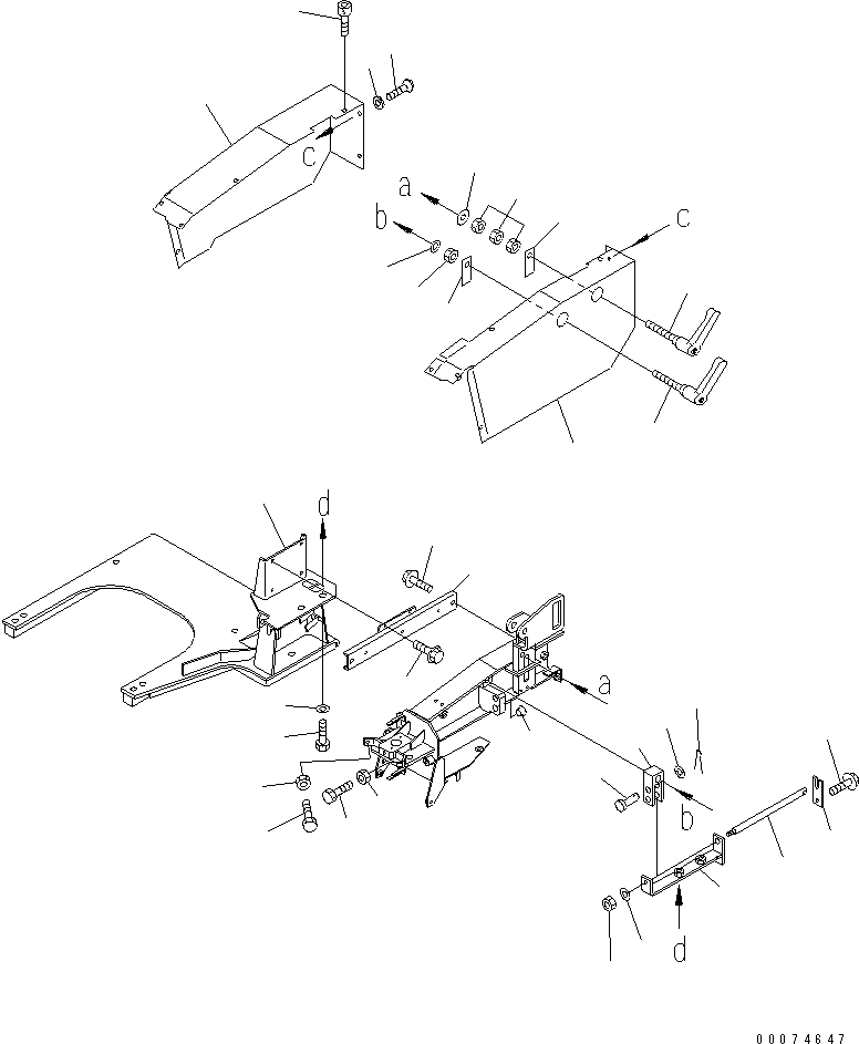 Wheel Loaders Komatsu / WA700-3 S/N 50001-UP (KA Spec.)(wa700-4c) / FLOOR (ADJUSTER FOR ARM REST)(#51075-)(241440 : K4010-34D0)