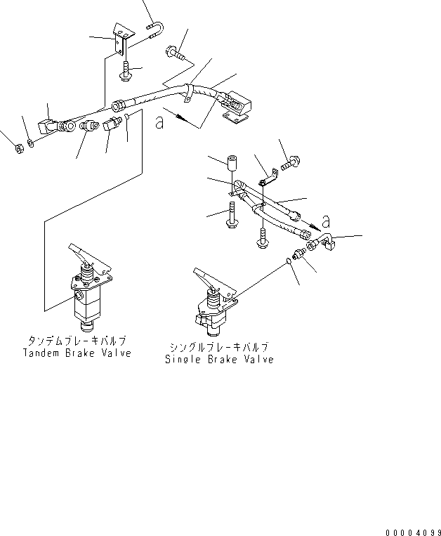 Wheel Loaders Komatsu / WA700-3 S/N 50001-UP (KA Spec.)(wa700-4c) / FLOOR (BRAKE VALVE TO HYDRAULIC TANK PIPING)(#51001-51074)(241780 : K4010-61A0)