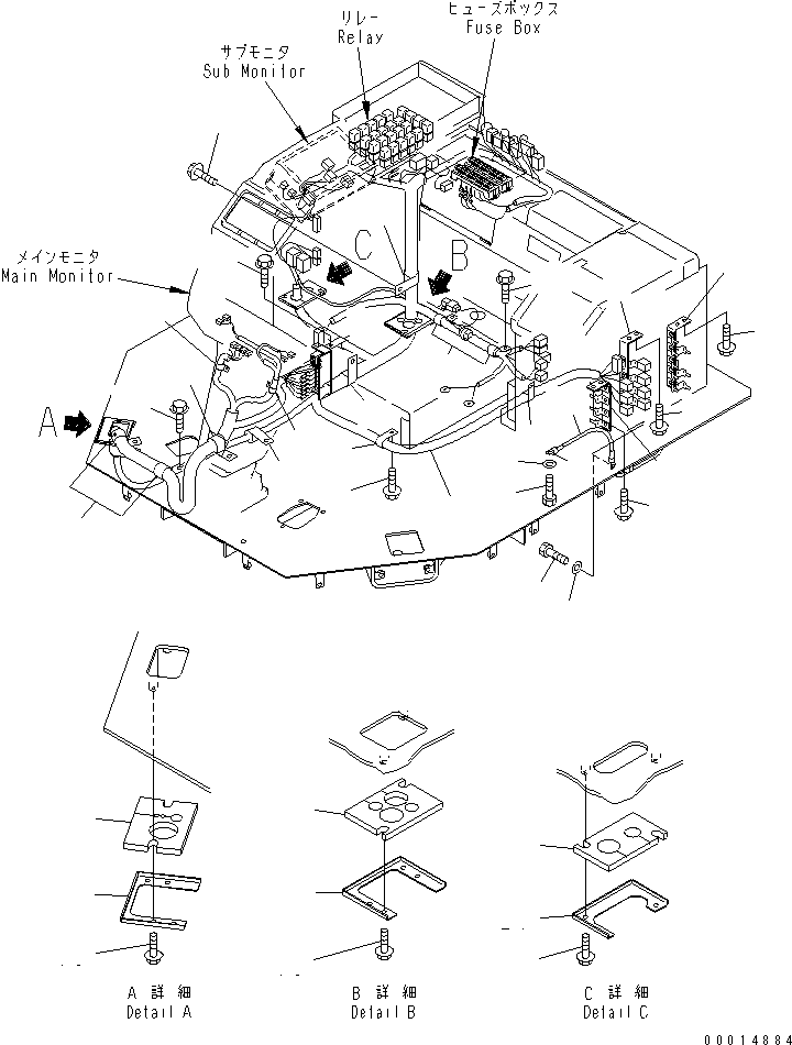 Wheel Loaders Komatsu / WA700-3 S/N 50001-UP (KA Spec.)(wa700-4c) / FLOOR (FLOOR FRAME HARNESS)(#51001-51074)(241530 : K4010-41B0)