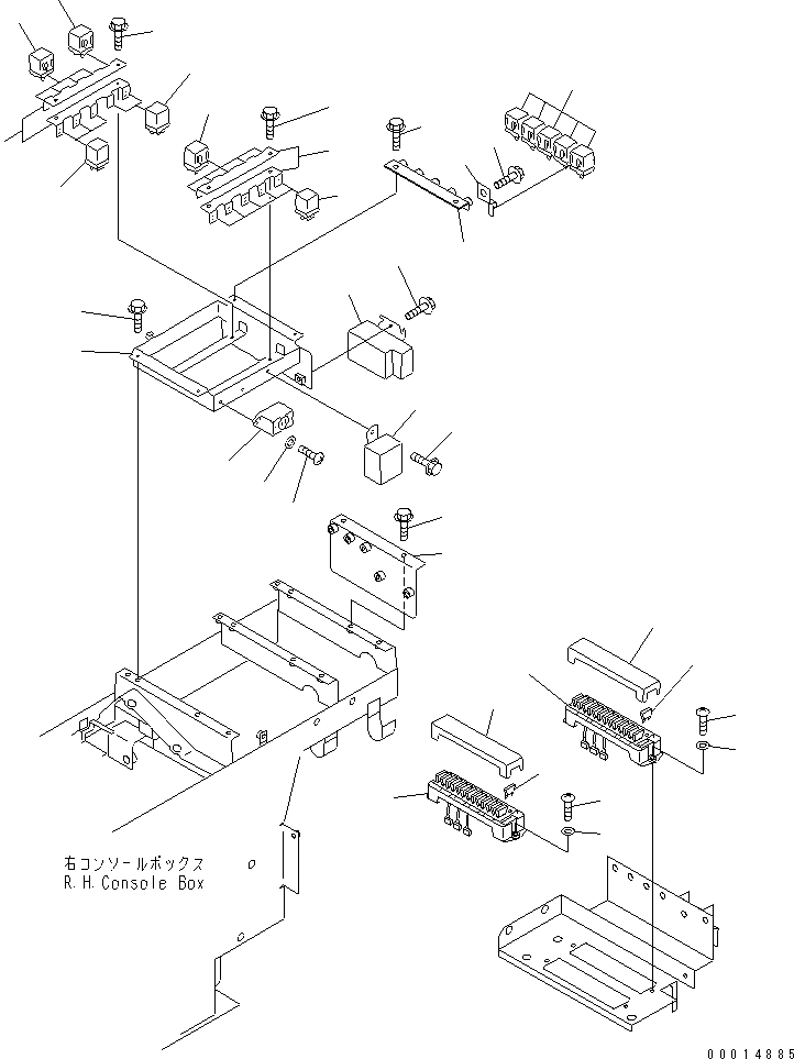 Wheel Loaders Komatsu / WA700-3 S/N 50001-UP (KA Spec.)(wa700-4c) / FLOOR (RELAY AND FUSE) (WITH AUTO GREASE)(#51001-51074)(241580 : K4010-43B0)