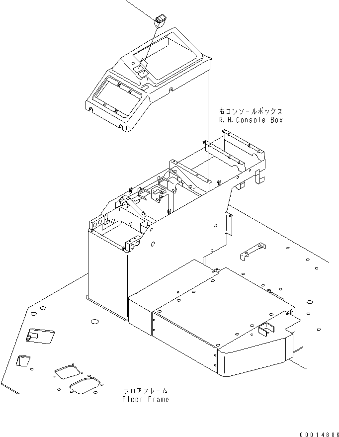Wheel Loaders Komatsu / WA700-3 S/N 50001-UP (KA Spec.)(wa700-4c) / FLOOR (POWER WINDOW SWITCH) (WITH AUTO GREASE)(#51001-51074)(241620 : K4010-44B0)