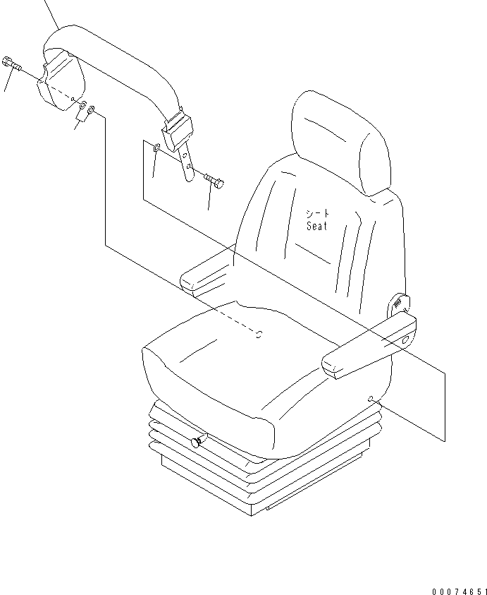 Wheel Loaders Komatsu / WA700-3 S/N 50001-UP (KA Spec.)(wa700-4c) / FLOOR (SEAT BELT)(#51075-)(241650 : K4010-45D0)