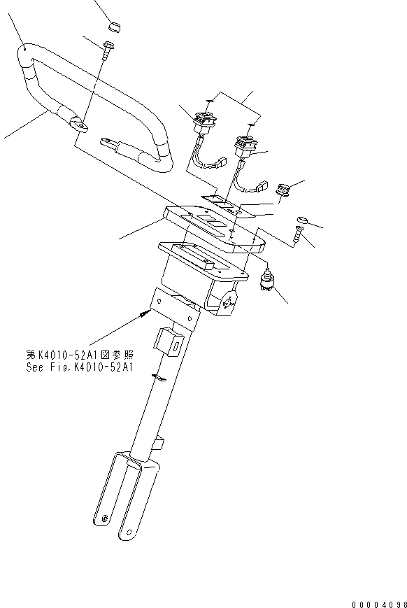 Wheel Loaders Komatsu / WA700-3 S/N 50001-UP (KA Spec.)(wa700-4c) / FLOOR (COLUMN GRIP AND SWITCH) (WITH ADVANCED JOY STICK STEERING)(#51001-51074)(241740 : K4010-55A1)