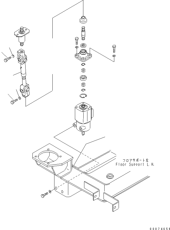 Wheel Loaders Komatsu / WA700-3 S/N 50001-UP (KA Spec.)(wa700-4c) / STEERING AND TRANSMISSION CONTROL (JOINT) (WITH ADVANCE JOY STICK STEERING)(#51075-)(242060 : K4430-01B0)