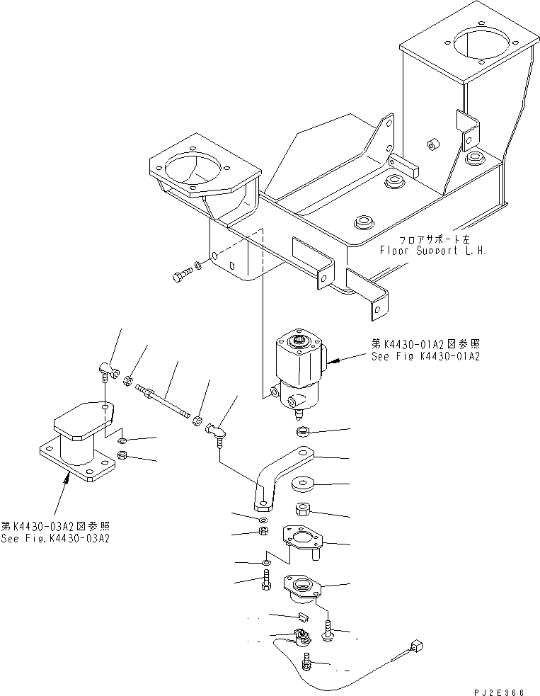 Wheel Loaders Komatsu / WA700-3 S/N 50001-UP (KA Spec.)(wa700-4c) / STEERING AND TRANSMISSION CONTROL (LINKAGE AND SENSOR) (WITH ADVANCED JOY STICK STEERING)(#51001-51074)(242070 : K4430-02A2)
