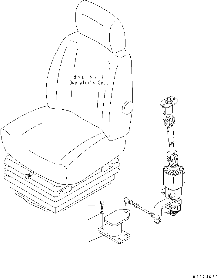 Wheel Loaders Komatsu / WA700-3 S/N 50001-UP (KA Spec.)(wa700-4c) / STEERING AND TRANSMISSION CONTROL (LINKAGE BRACKET) (WITH ADVANCED JOY STICK STEERING)(#51075-)(242080 : K4430-02B0)