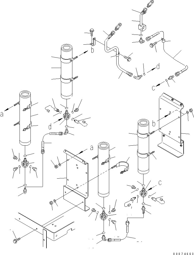 Wheel Loaders Komatsu / WA700-3 S/N 50001-UP (KA Spec.)(wa700-4c) / BRAKE CONTROL (ACCUMULATOR RELATED PARTS)(#51075-)(242150 : K4460-03B0)