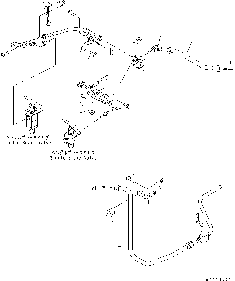 Wheel Loaders Komatsu / WA700-3 S/N 50001-UP (KA Spec.)(wa700-4c) / BRAKE PIPING (DRAIN LINE)(#51075-)(242350 : K4470-05B0)