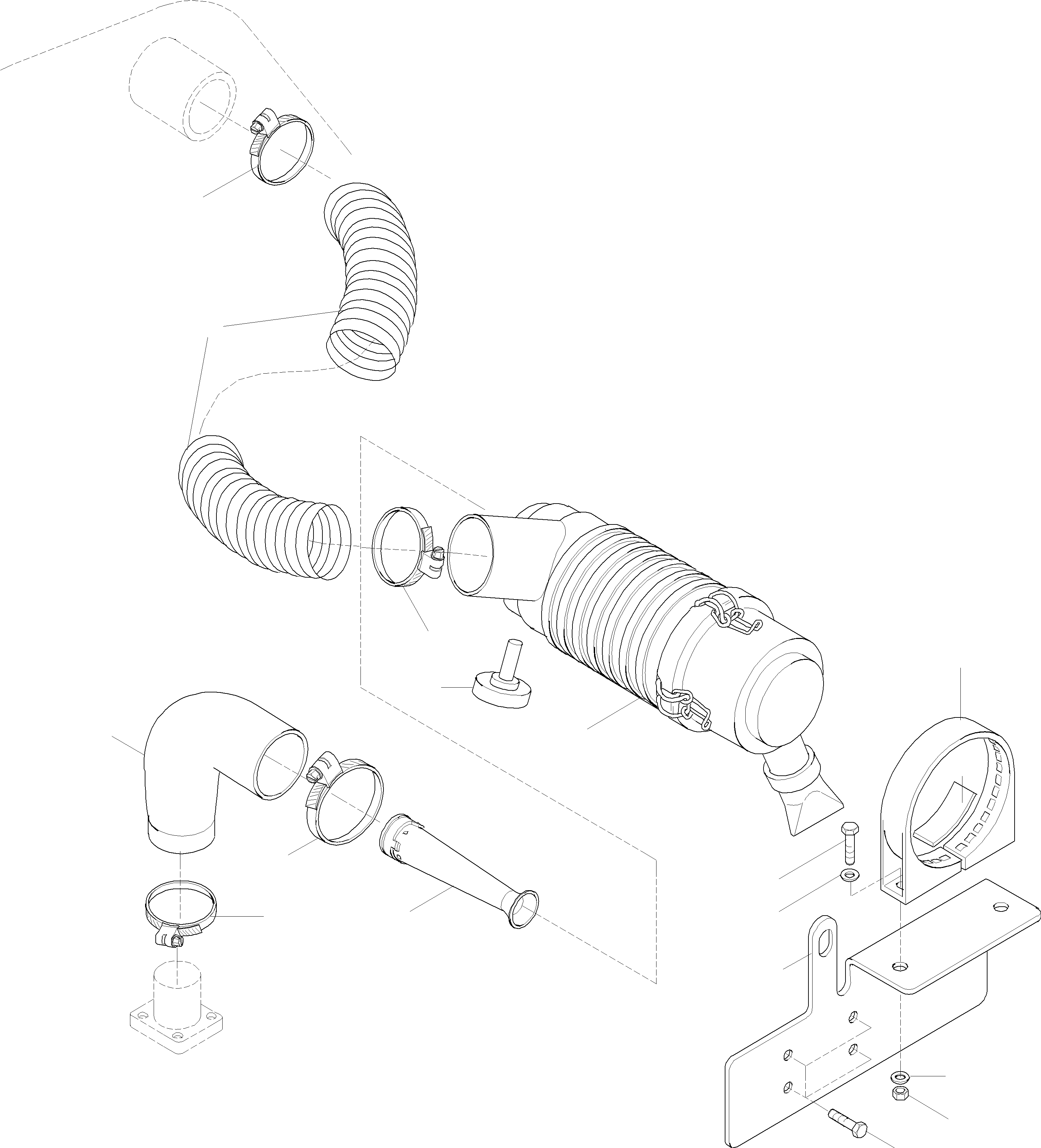 Wheel Loaders Komatsu / WA75-3 S/N HA950857-HA951433 / H21434 - Up; WA85-3 S/N HA960166-HA960218 / H20219 - Up(wa75_85b) / AIR FILTER SYSTEM, STANDARD(01-49 : GJ2K1279)