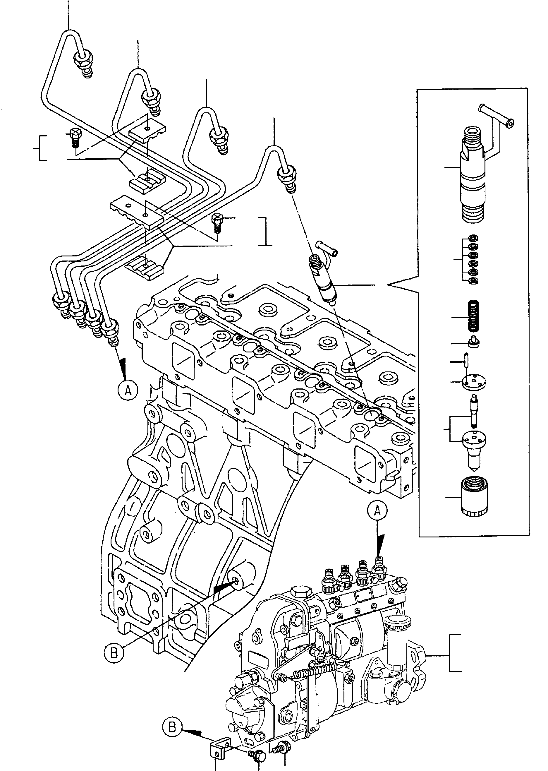 Wheel Loaders Komatsu / WA75-3 S/N HA950857-HA951433 / H21434 - Up; WA85-3 S/N HA960166-HA960218 / H20219 - Up(wa75_85b) / INJECTION SYSTEM(01-20 : GJ2K1305)