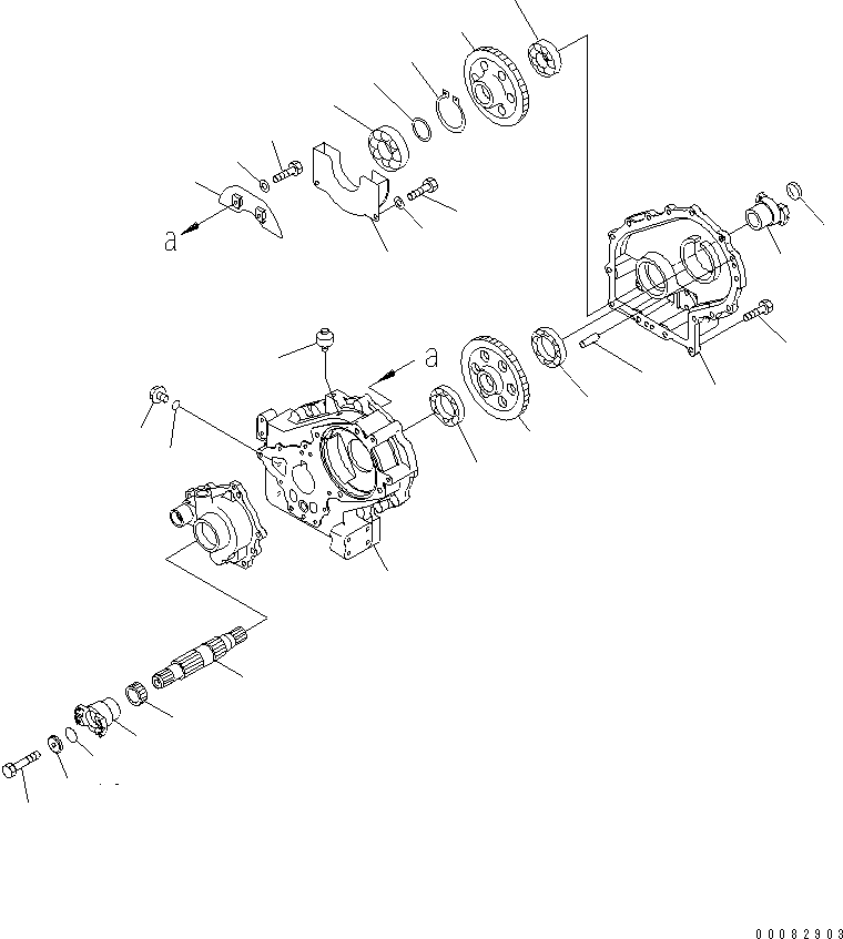 Wheel Loaders Komatsu / WA80-3 S/N 10001-UP (Cab Spec.)(wa80-3-c) / TRANSFER (INNER PARTS ? 1/2)(#13146-)(150020 : F2420-01A0A)