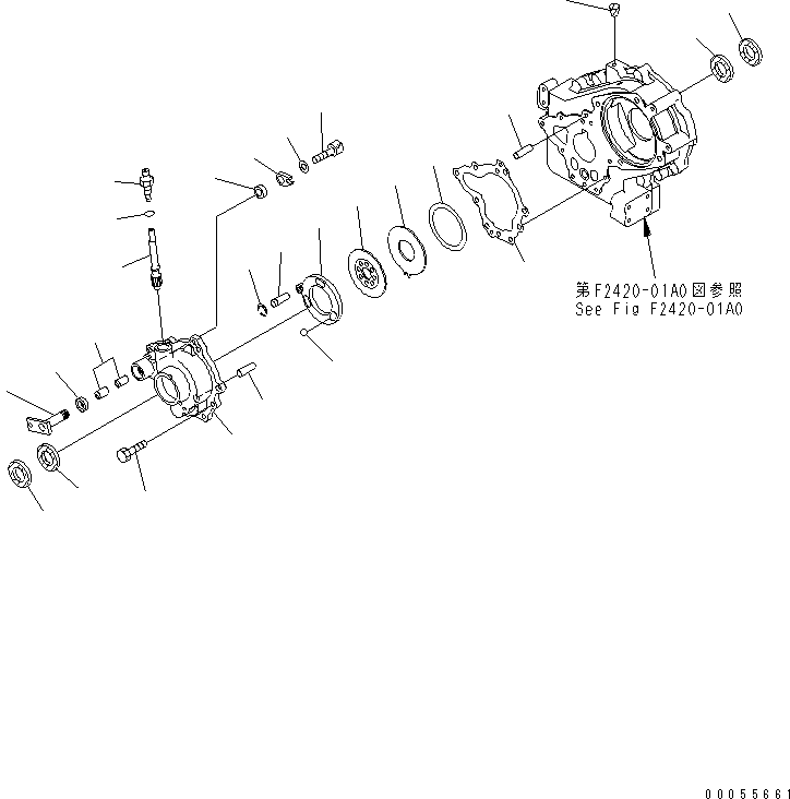 Wheel Loaders Komatsu / WA80-3 S/N 10001-UP (Cab Spec.)(wa80-3-c) / TRANSFER (INNER PARTS ? 2/2)(#10001-13145)(150030 : F2420-02A0)
