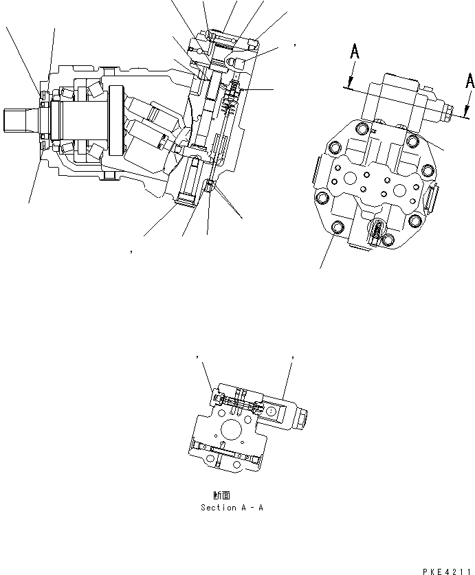 Wheel Loaders Komatsu / WA80-3 S/N 10001-UP (Cab Spec.)(wa80-3-c) / HST MOTOR (INNER PARTS ? 1/2)(150140 : F2430-09A0)