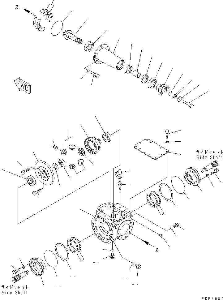 Wheel Loaders Komatsu / WA80-3 S/N 10001-UP (Cab Spec.)(wa80-3-c) / FRONT AXLE (DIFFERENTIAL)(150290 : F4400-03A0)