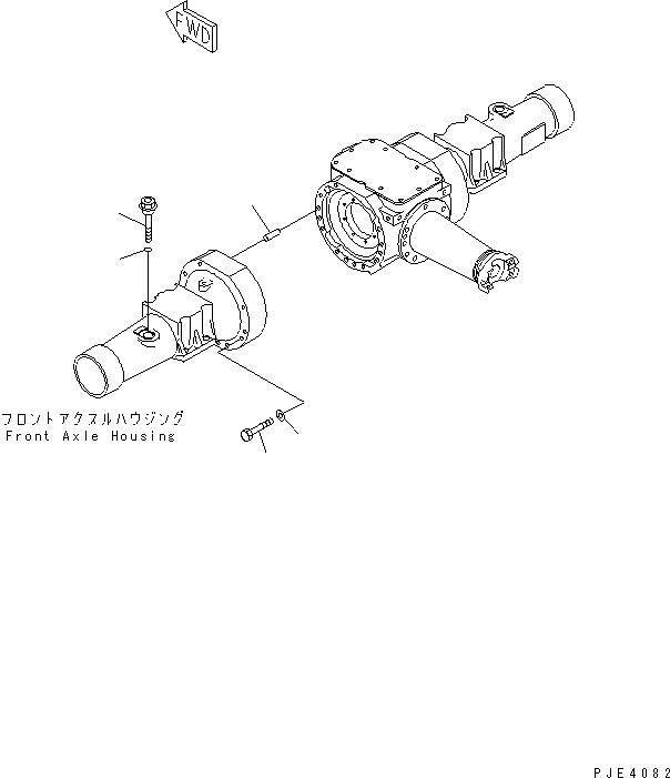 Wheel Loaders Komatsu / WA80-3 S/N 10001-UP (Cab Spec.)(wa80-3-c) / FRONT AXLE (AXLE HOUSING MOUNTING PARTS)(150310 : F4400-05A0)