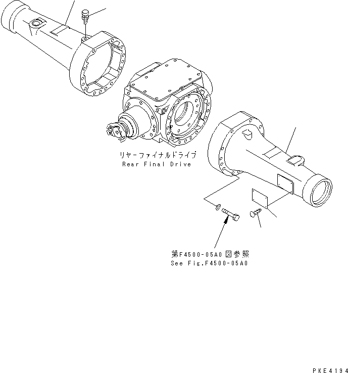 Wheel Loaders Komatsu / WA80-3 S/N 10001-UP (Cab Spec.)(wa80-3-c) / REAR AXLE (HOUSING)(150360 : F4500-02A0)