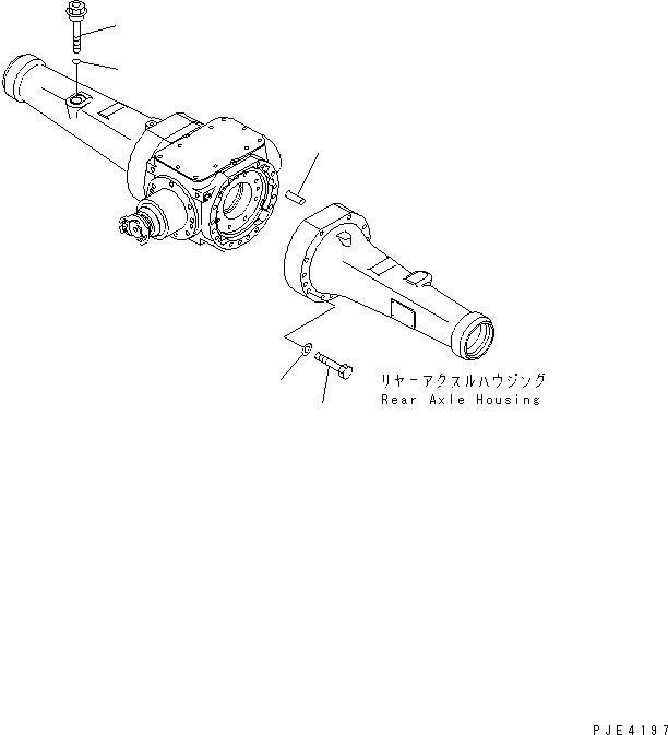 Wheel Loaders Komatsu / WA80-3 S/N 10001-UP (Cab Spec.)(wa80-3-c) / REAR AXLE (AXLE HOUSING MOUNTING PARTS)(150390 : F4500-05A0)