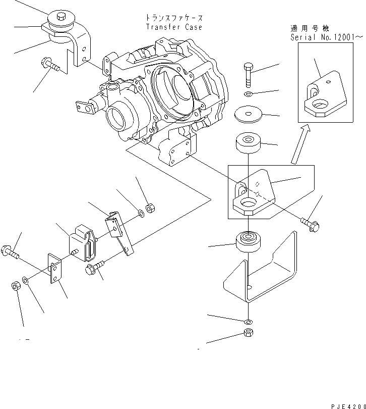 Wheel Loaders Komatsu / WA80-3 S/N 10001-UP (Cab Spec.)(wa80-3-c) / TRANSFER MOUNTING PARTS(150410 : F4810-01A0)