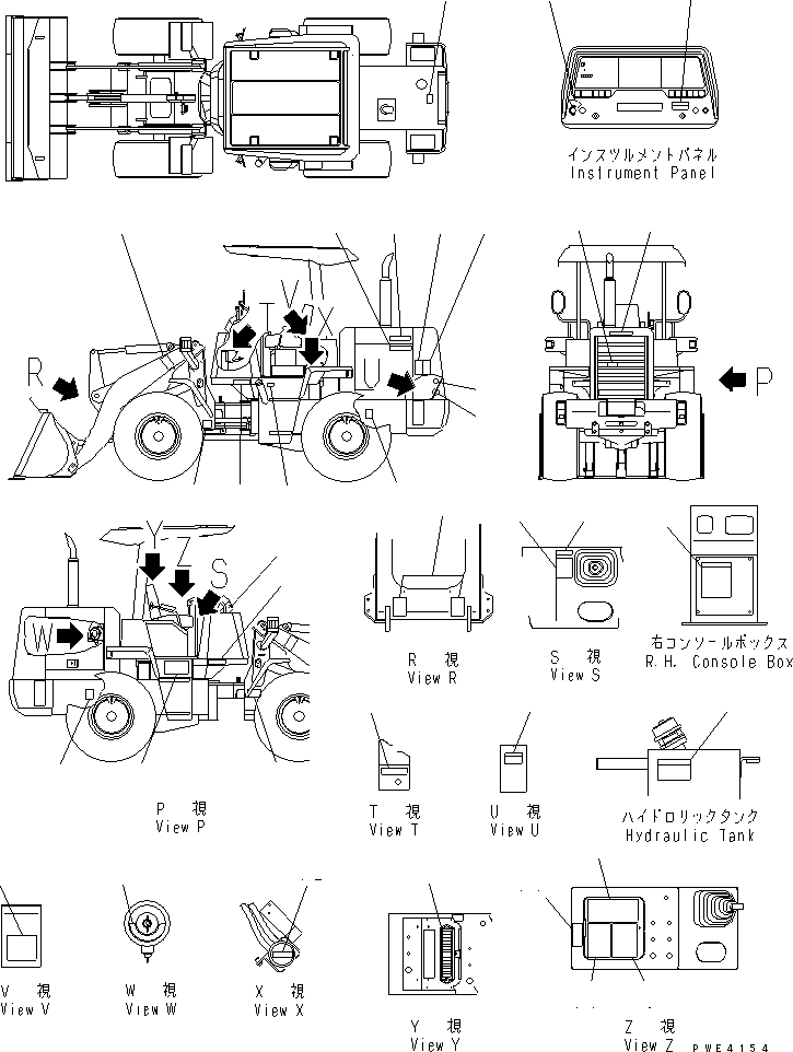 Wheel Loaders Komatsu / WA80-3 S/N 10001-UP (Cab Spec.)(wa80-3-c) / MARKS AND PLATES(#10001-10729)(360010 : U0100-01A0)