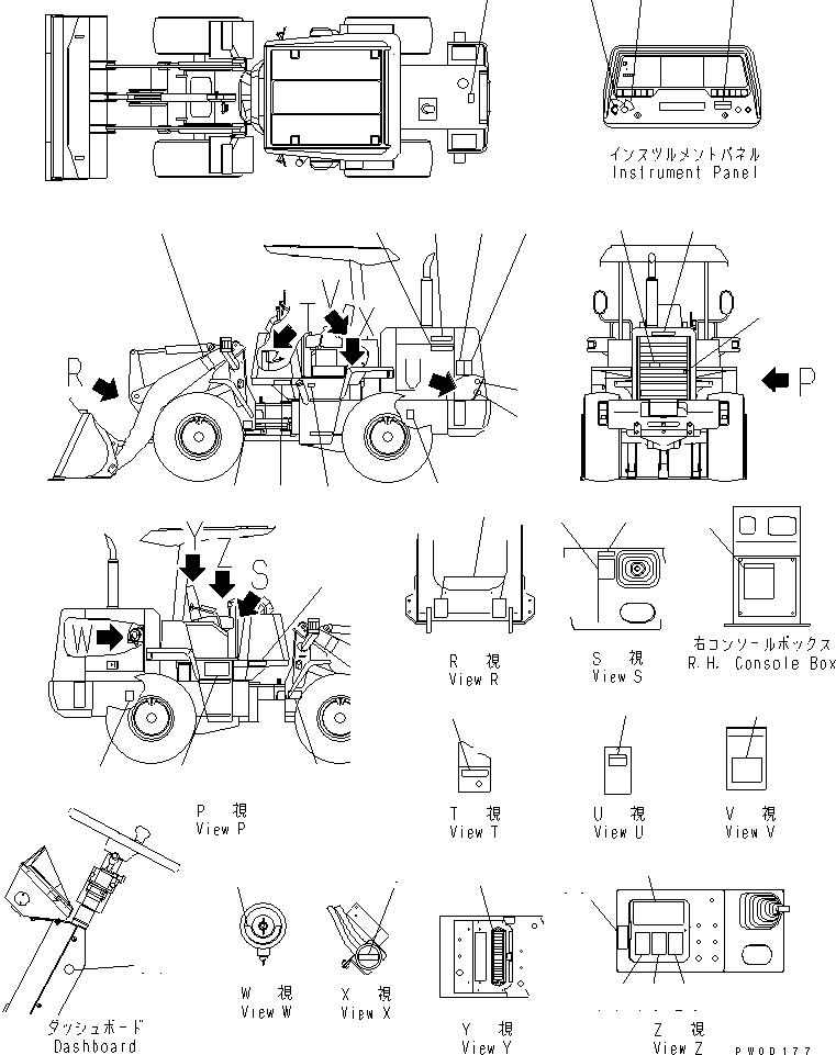 Wheel Loaders Komatsu / WA80-3 S/N 10001-UP (Cab Spec.)(wa80-3-c) / MARKS AND PLATES(#10730-12000)(360020 : U0100-01A0A)