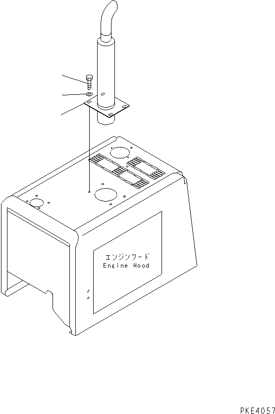 Wheel Loaders Komatsu / WA80-3 S/N 10001-UP (Canopy Spec.)(wa80-30c) / EXHAUST PIPE(030110 : B0300-01A0)