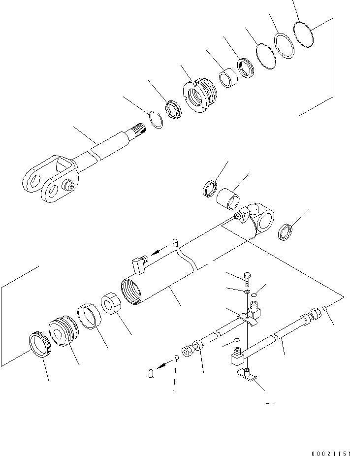 Wheel Loaders Komatsu / WA80-3 S/N 10001-UP (Canopy Spec.)(wa80-30c) / LIFT CYLINDER(#12001-)(420030 : Y1620-01A0A)