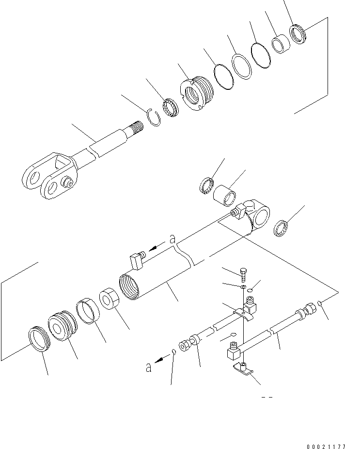 Wheel Loaders Komatsu / WA80-3 S/N 10001-UP (Canopy Spec.)(wa80-30c) / LIFT CYLINDER (FOR HI LIFT)(#12001-)(420050 : Y1620-01A1A)