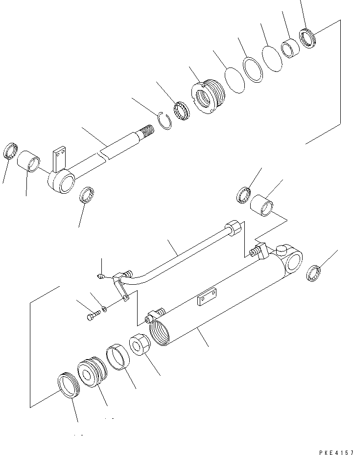 Wheel Loaders Komatsu / WA80-3 S/N 10001-UP (Canopy Spec.)(wa80-30c) / DUMP CYLINDER(#10001-12000)(420060 : Y1620-11A0)