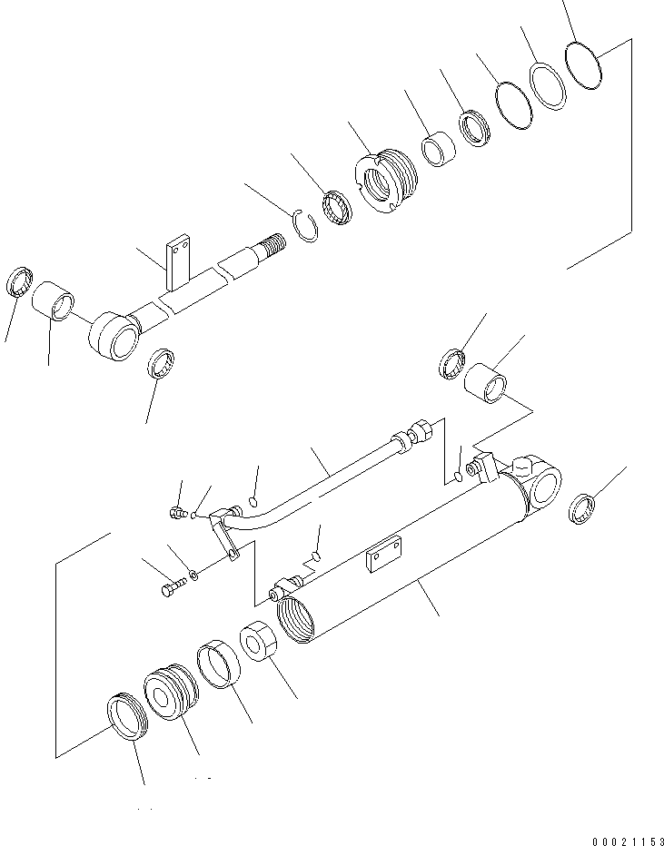 Wheel Loaders Komatsu / WA80-3 S/N 10001-UP (Canopy Spec.)(wa80-30c) / DUMP CYLINDER (FOR HI LIFT)(#12001-)(420090 : Y1620-11A1A)