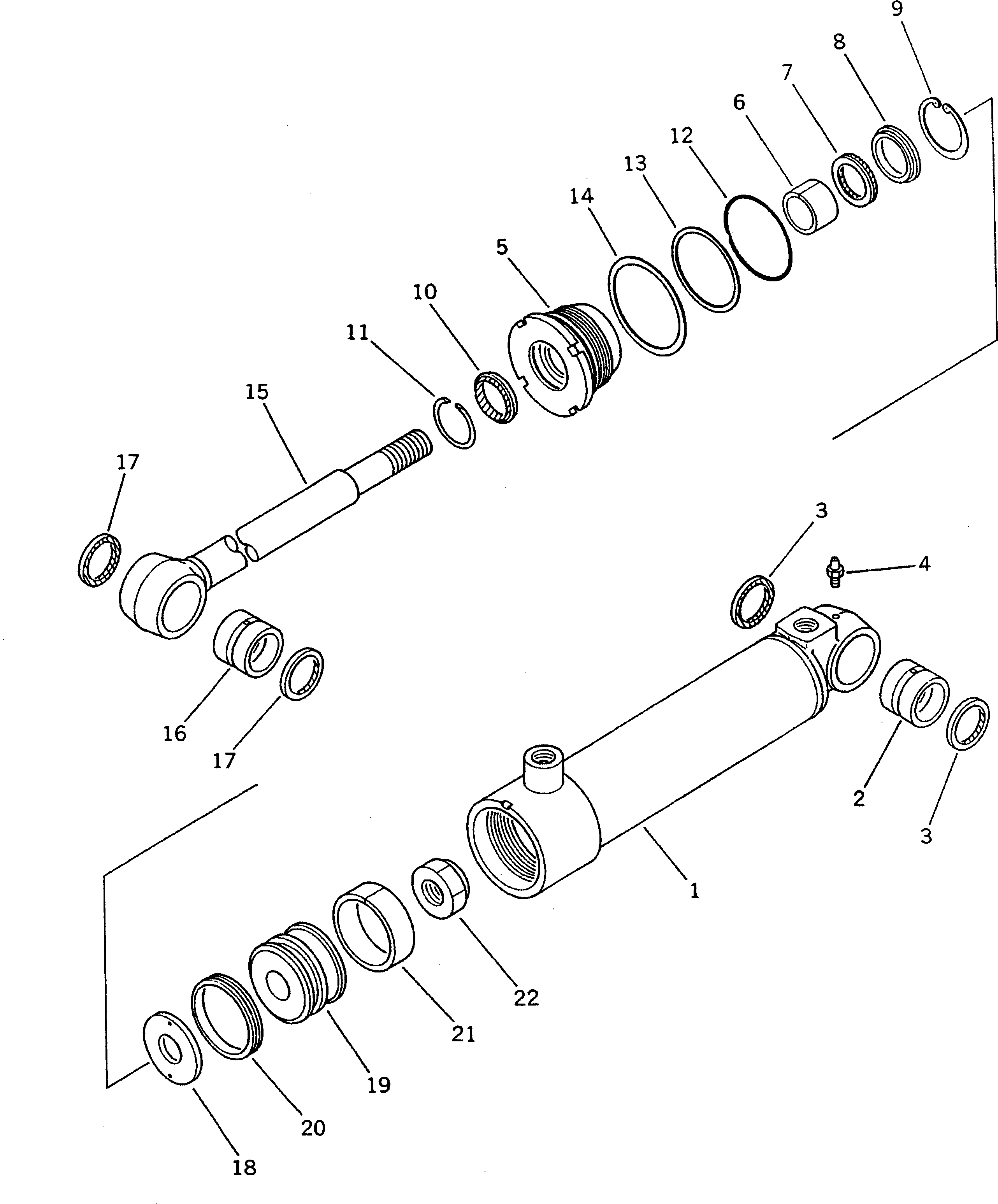 Wheel Loaders Komatsu / WA80-3 S/N 10001-UP (Canopy Spec.)(wa80-30c) / CLAM CYLINDER(420100 : Y1620-41A0)