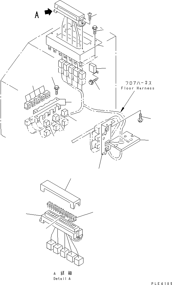 Wheel Loaders Komatsu / WA80-3-CN S/N 10001-UP(wa80-32r) / WIRING HARNESS (R.H. CONSOLE BOX LINE)(#10001-11257)(120080 : E0200-03A0)