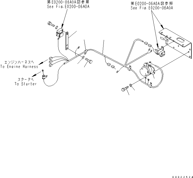 Wheel Loaders Komatsu / WA80-3-CN S/N 10001-UP(wa80-32r) / WIRING HARNESS (REAR LINE)(#12001-)(120120 : E0200-05A0A)