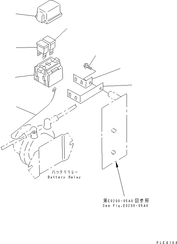 Wheel Loaders Komatsu / WA80-3-CN S/N 10001-UP(wa80-32r) / WIRING HARNESS (SLOW BLOW FUSE AND MOUNTING PARTS)(#10001-12000)(120130 : E0200-06A0)