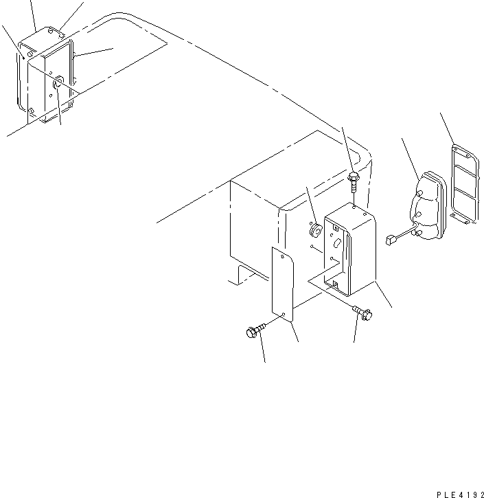 Wheel Loaders Komatsu / WA80-3-CN S/N 10001-UP(wa80-32r) / LIGHT AND MOUNTING (REAR COMBINATION LAMP) (SNOW REMOVING SPEC.)(120240 : E0300-02A1)