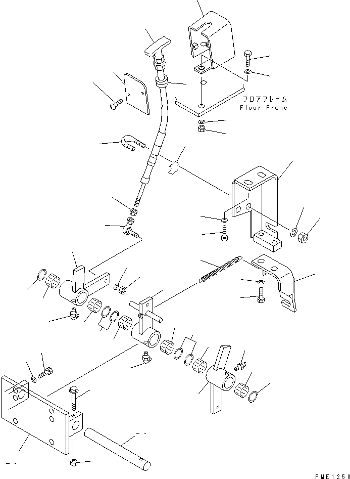 Wheel Loaders Komatsu / WA800-1-A S/N 10001-UP(wa800-2r) / MECHANICAL ENGINE STOP SYSTEM (1/3) (CAB SIDE CONTROL CABLE)(#10501-)(030120 : 1115)
