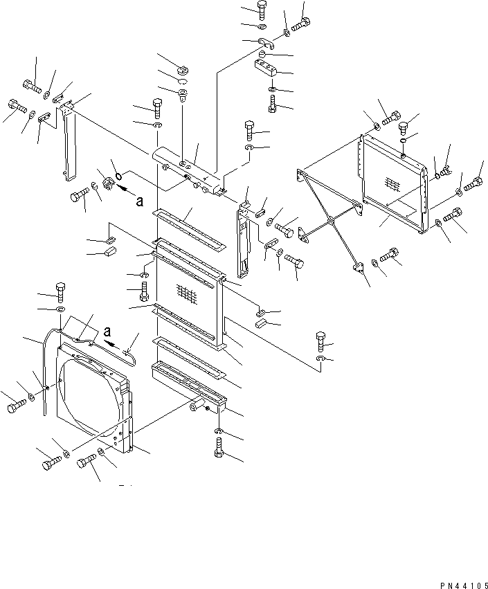 Wheel Loaders Komatsu / WA800-1-A S/N 10001-UP(wa800-2r) / RADIATOR(#10586-)(030160 : 1201A)