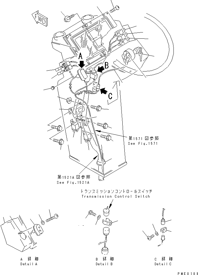Wheel Loaders Komatsu / WA800-1-A S/N 10001-UP(wa800-2r) / INSTRUMENT PANEL (FOR JOY STICK STEERING)(#10501-)(030280 : 1413)
