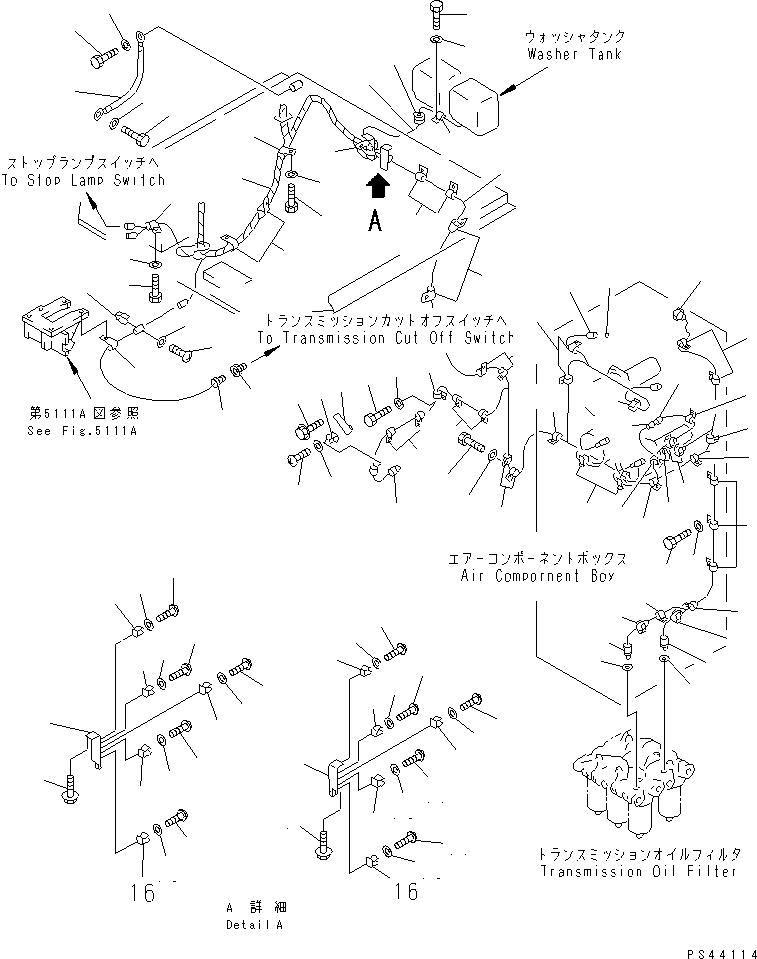 Wheel Loaders Komatsu / WA800-1-A S/N 10001-UP(wa800-2r) / ELECTRICAL SYSTEM (FLOOR LINE)(#10501-)(030330 : 1521A)