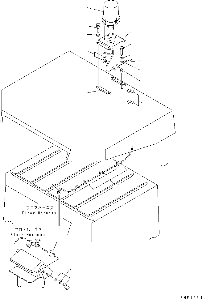Wheel Loaders Komatsu / WA800-1-A S/N 10001-UP(wa800-2r) / BEACON LAMP (FOR ROPS CANOPY)(#10501-)(030430 : 1711)