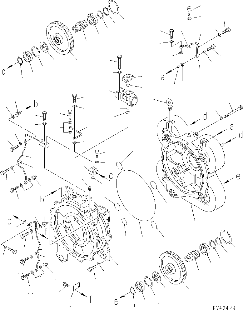 Wheel Loaders Komatsu / WA800-1-A S/N 10001-UP(wa800-2r) / TORQUE CONVERTER CASE(060040 : 2301)