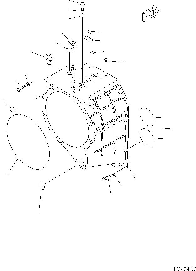 Wheel Loaders Komatsu / WA800-1-A S/N 10001-UP(wa800-2r) / TRANSMISSION CASE(060070 : 2501)