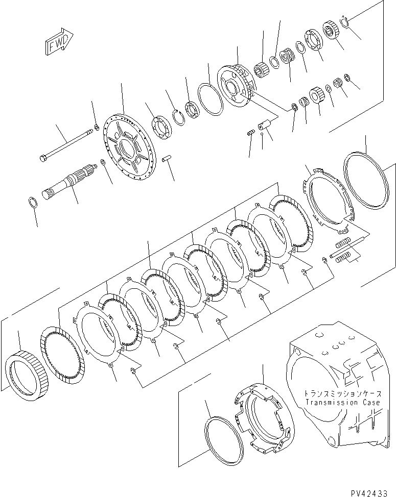 Wheel Loaders Komatsu / WA800-1-A S/N 10001-UP(wa800-2r) / TRANSMISSION (REVERSE CLUTCH)(060090 : 2511)
