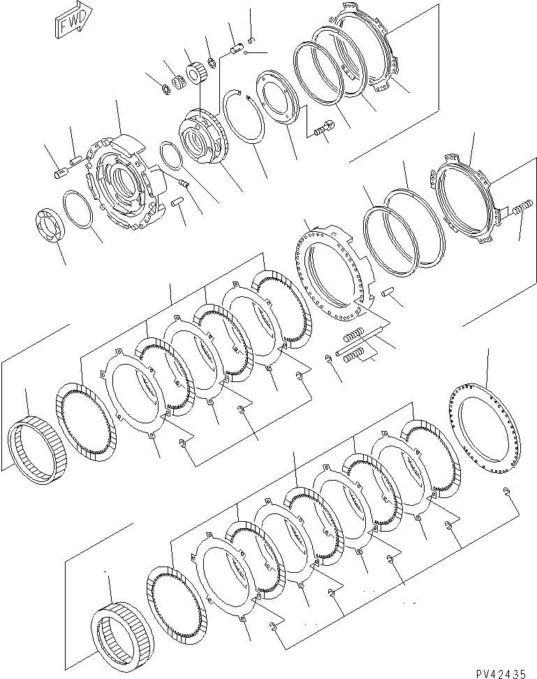 Wheel Loaders Komatsu / WA800-1-A S/N 10001-UP(wa800-2r) / TRANSMISSION (1ST AND 2ND CLUTCH)(060110 : 2513)