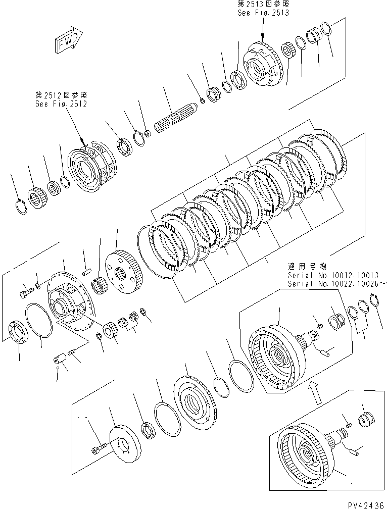 Wheel Loaders Komatsu / WA800-1-A S/N 10001-UP(wa800-2r) / TRANSMISSION (3RD CLUTCH)(060120 : 2514)