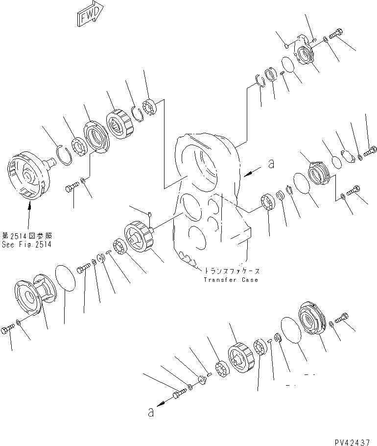 Wheel Loaders Komatsu / WA800-1-A S/N 10001-UP(wa800-2r) / TRANSMISSION (OUTPUT SHAFT 1/2)(060130 : 2515)