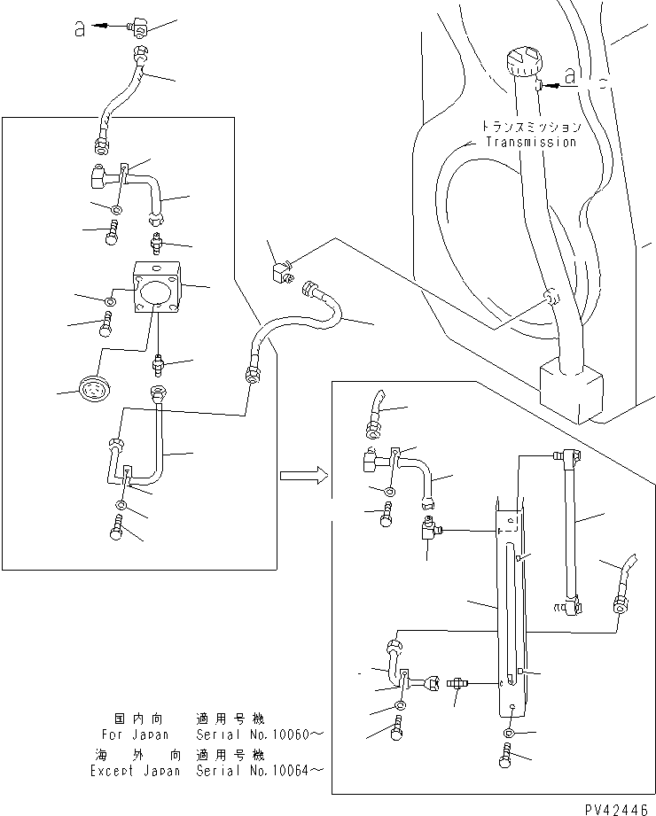 Wheel Loaders Komatsu / WA800-1-A S/N 10001-UP(wa800-2r) / TRANSMISSION OIL GAUGE(060200 : 2701)