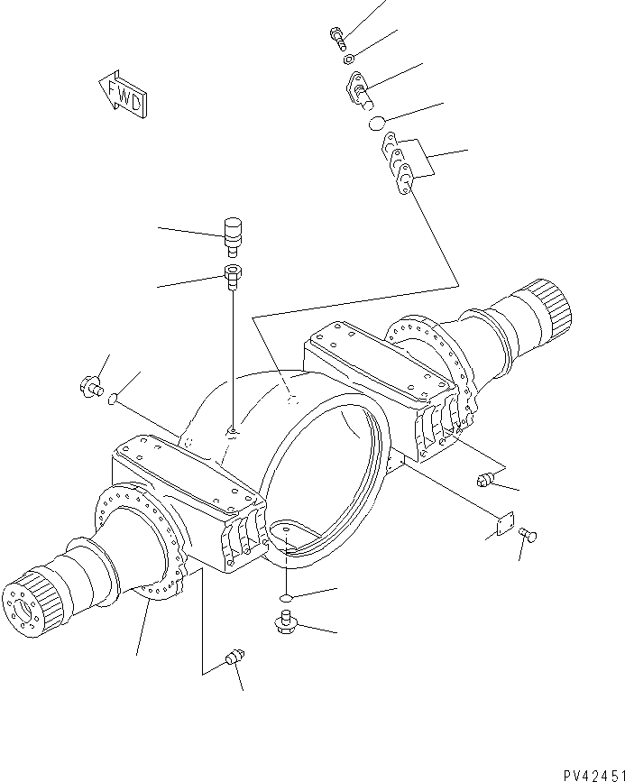 Wheel Loaders Komatsu / WA800-1-A S/N 10001-UP(wa800-2r) / FRONT AXLE HOUSING(090050 : 3101)
